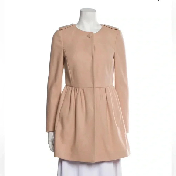 Red Valentino  light pink wool peplum coat - Picture 1 of 14